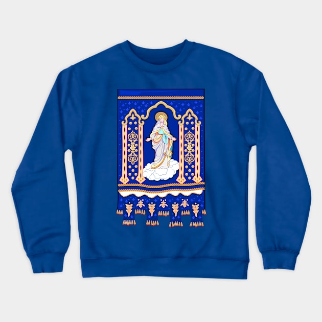 Catholic gonfalon from the French church. Crewneck Sweatshirt by Artist Natalja Cernecka